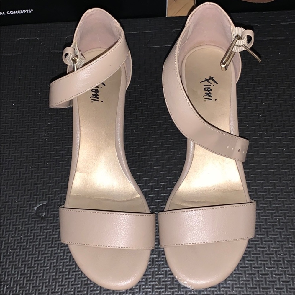 Nude Heeled Wedges